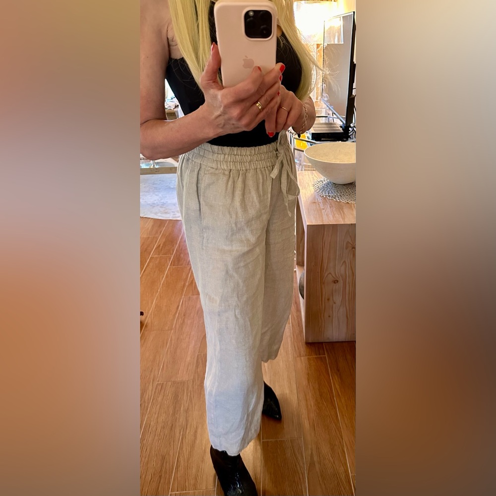 NO LONGER AVAILABLE JCrew cropped linen blend pants